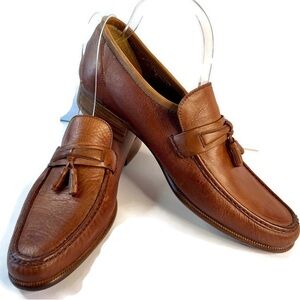 Quoddy Tan Leather Tassel Loafers